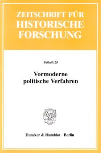 cover of the book Vormoderne politische Verfahren