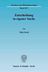 cover of the book Entscheidung in eigener Sache