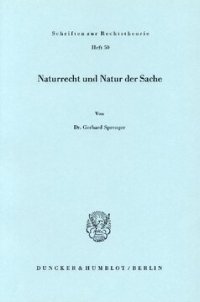 cover of the book Naturrecht und Natur der Sache