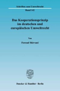 cover of the book Das Kooperationsprinzip im deutschen und europäischen Umweltrecht