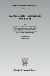 cover of the book Institutionelle Hintergründe von Krisen