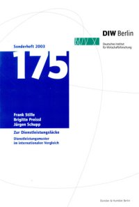 cover of the book Zur Dienstleistungslücke: Dienstleistungsmuster im internationalen Vergleich