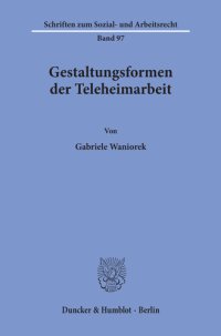 cover of the book Gestaltungsformen der Teleheimarbeit