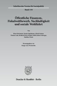 cover of the book Öffentliche Finanzen, Fiskalwettbewerb, Nachhaltigkeit und soziale Wohlfahrt