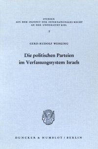 cover of the book Die politischen Parteien im Verfassungssystem Israels