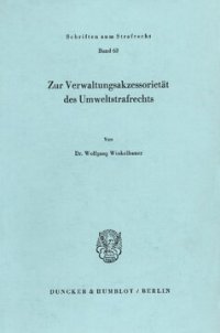 cover of the book Zur Verwaltungsakzessorietät des Umweltstrafrechts