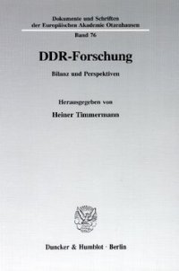 cover of the book DDR-Forschung: Bilanz und Perspektiven