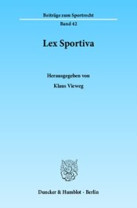 cover of the book Lex Sportiva