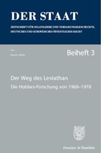 cover of the book Der Weg des Leviathan: Die Hobbes-Forschung von 1968–1978. Red.: Ernst-Wolfgang Böckenförde