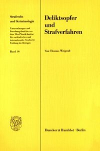 cover of the book Deliktsopfer und Strafverfahren