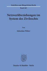 cover of the book Netzwerkbeziehungen im System des Zivilrechts