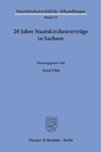 cover of the book 20 Jahre Staatskirchenverträge in Sachsen