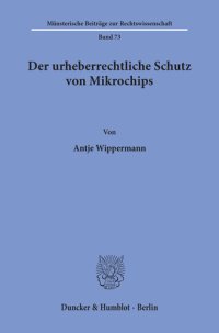 cover of the book Der urheberrechtliche Schutz von Mikrochips