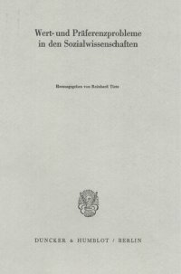 cover of the book Wert- und Präferenzprobleme in den Sozialwissenschaften