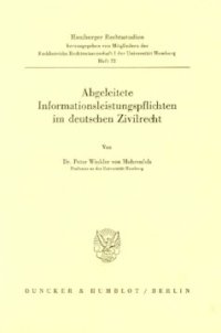 cover of the book Abgeleitete Informationsleistungspflichten im deutschen Zivilrecht