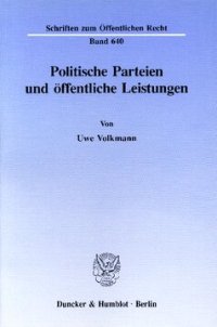 cover of the book Politische Parteien und öffentliche Leistungen