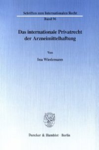 cover of the book Das internationale Privatrecht der Arzneimittelhaftung