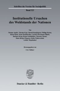 cover of the book Institutionelle Ursachen des Wohlstands der Nationen