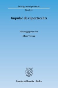 cover of the book Impulse des Sportrechts