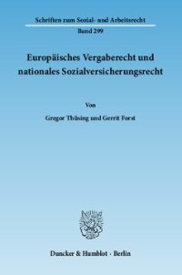 cover of the book Europäisches Vergaberecht und nationales Sozialversicherungsrecht