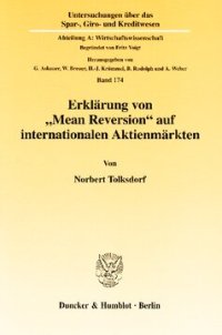 cover of the book Erklärung von »Mean Reversion« auf internationalen Aktienmärkten