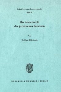 cover of the book Das Armenrecht der juristischen Personen