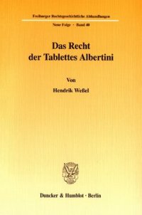 cover of the book Das Recht der Tablettes Albertini