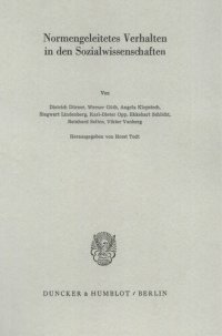 cover of the book Normengeleitetes Verhalten in den Sozialwissenschaften