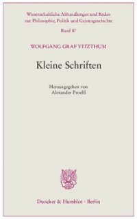 cover of the book Kleine Schriften: Hrsg. von Alexander Proelß