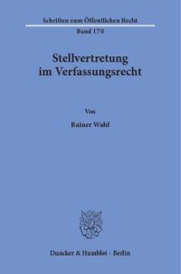 cover of the book Stellvertretung im Verfassungsrecht