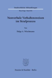 cover of the book Nonverbale Verhaltensweisen im Strafprozess