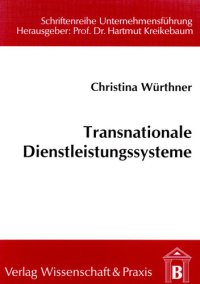 cover of the book Transnationale Dienstleistungssysteme: Eine Rahmenkonzeption