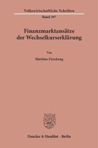 cover of the book Finanzmarktansätze der Wechselkurserklärung