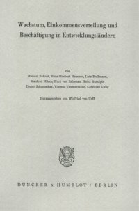 cover of the book Wachstum, Einkommensverteilung und Beschäftigung in Entwicklungsländern