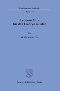 cover of the book Lebensschutz für den Embryo in vitro