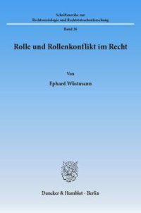 cover of the book Rolle und Rollenkonflikt im Recht