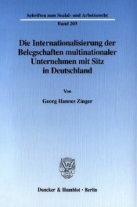 cover of the book Die Internationalisierung der Belegschaften multinationaler Unternehmen mit Sitz in Deutschland