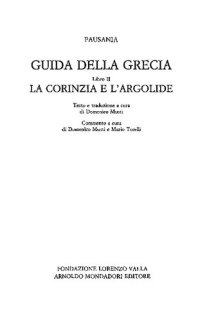 cover of the book Pausania: Guida della Grecia. Libro 2 (La Corinzia e l'Argolide)