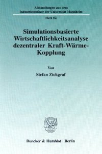 cover of the book Simulationsbasierte Wirtschaftlichkeitsanalyse dezentraler Kraft-Wärme-Kopplung