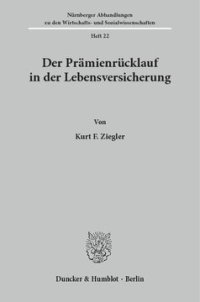 cover of the book Der Prämienrücklauf in der Lebensversicherung