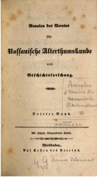 cover of the book Annalen des Vereins für Nassauische Altertumskunde und Geschichtsforschung