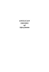 cover of the book Anglican Orders and Defect of Intention