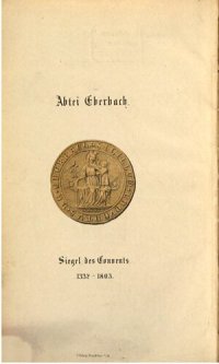 cover of the book Diplomatische Geschichte der Abtei Eberbach im Rheingau