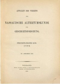 cover of the book Annalen des Vereins für Nassauische Altertumskunde und Geschichtsforschung