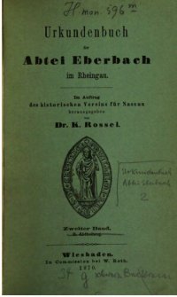 cover of the book Urkundenbuch der Abtei Eberbach im Rheingau