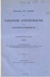 cover of the book Annalen des Vereins für Nassauische Altertumskunde und Geschichtsforschung