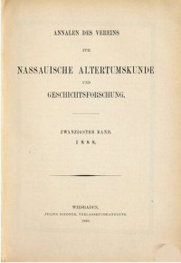 cover of the book Annalen des Vereins für Nassauische Altertumskunde und Geschichtsforschung