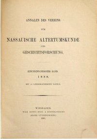 cover of the book Annalen des Vereins für Nassauische Altertumskunde und Geschichtsforschung