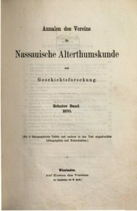 cover of the book Annalen des Vereins für Nassauische Altertumskunde und Geschichtsforschung