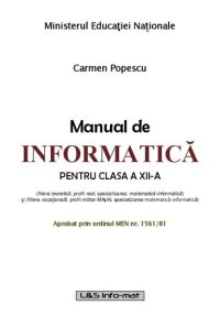 cover of the book Manual informatica intensiv clasa XII Invata Oracle